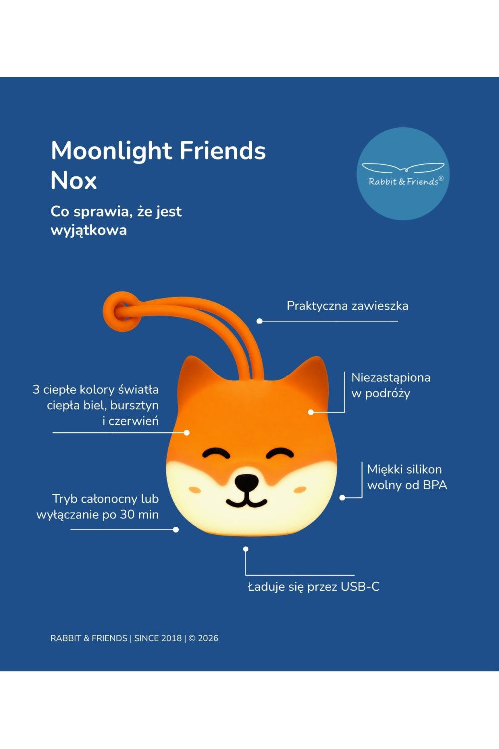Rabbit & Friends - Hanglamp Fox Nox MOONLIGHT FRIENDS
