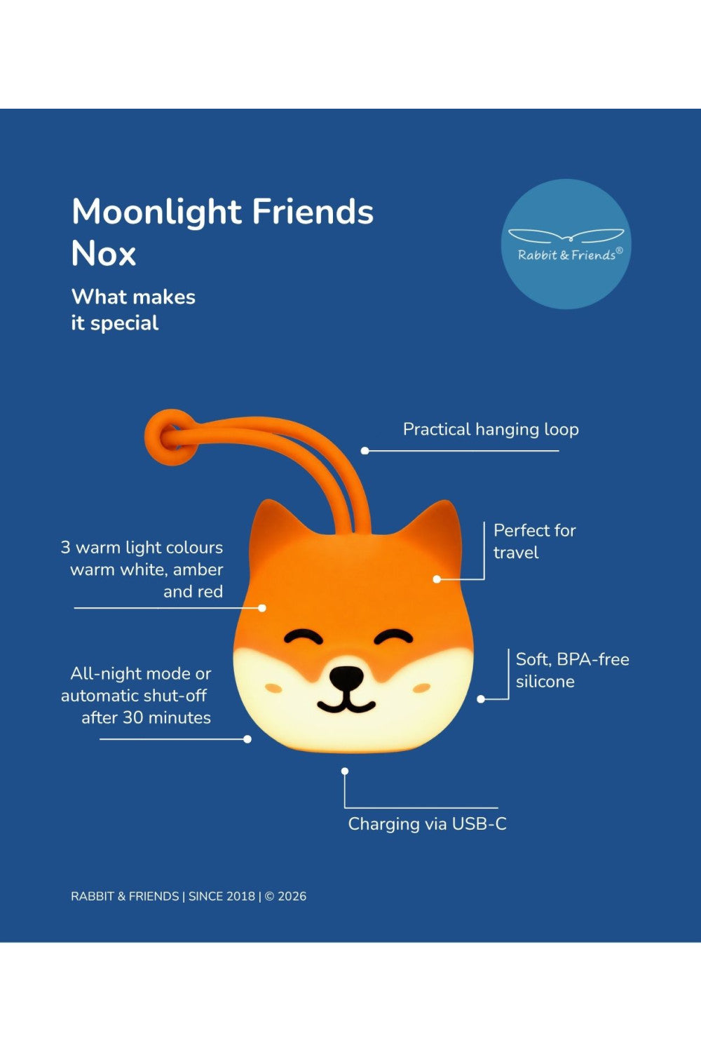 Rabbit & Friends - Hanglamp Fox Nox MOONLIGHT FRIENDS