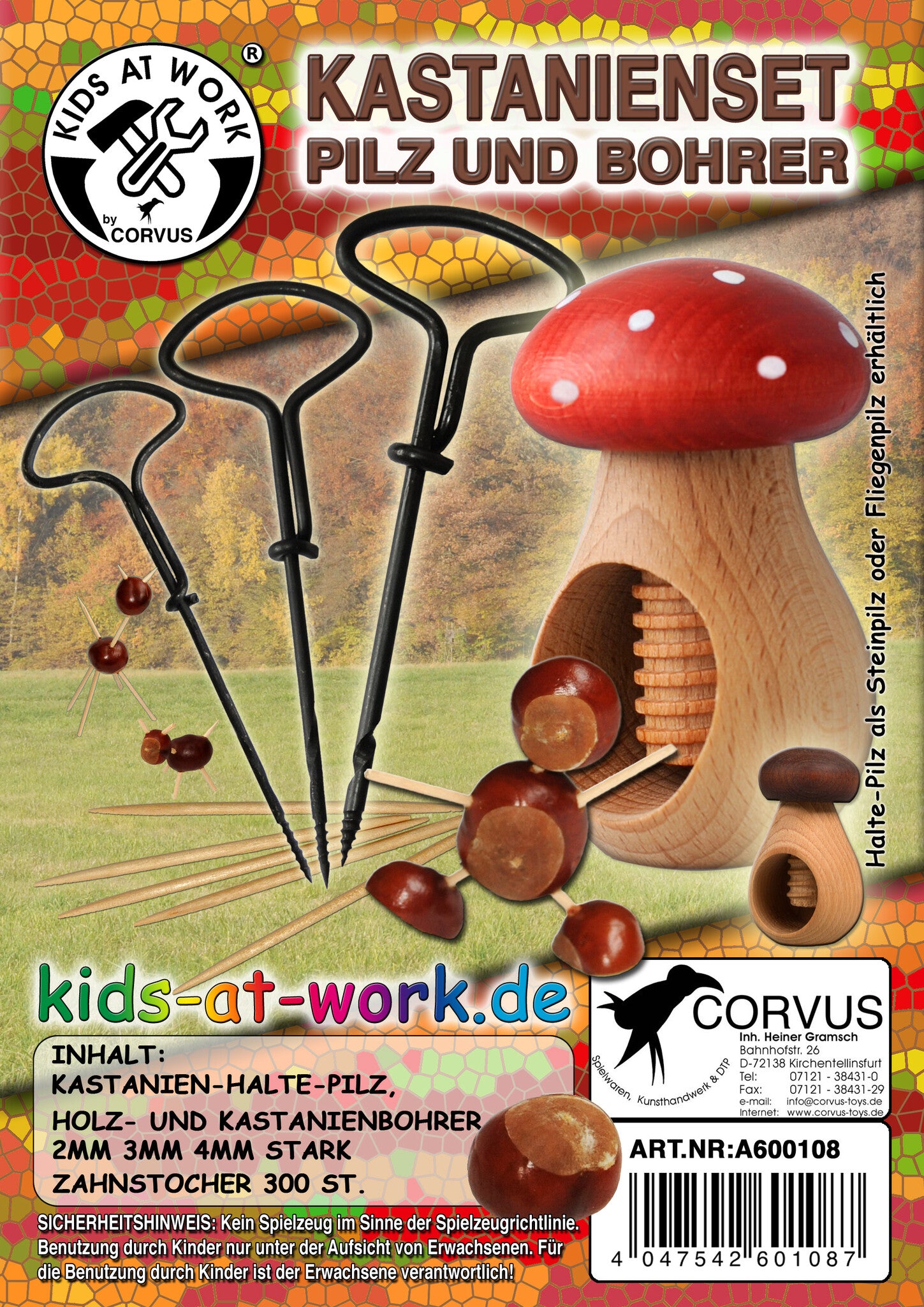 Kids At Work - Kastanje knutselset vliegenzwam