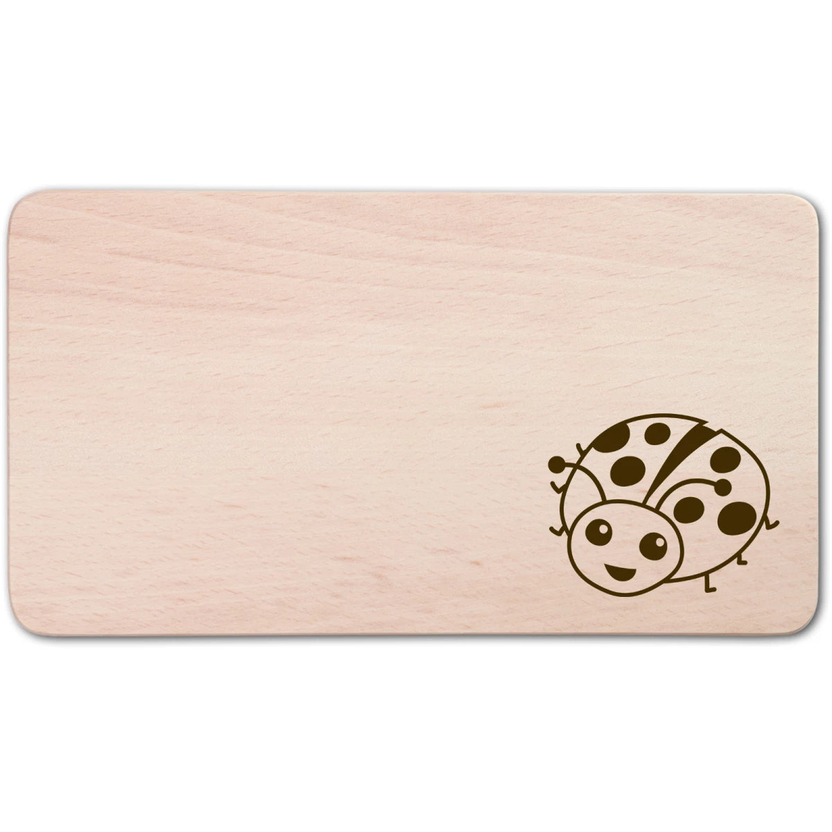 Montessori - houten plankje met lieveheersbeestje - 22 cm