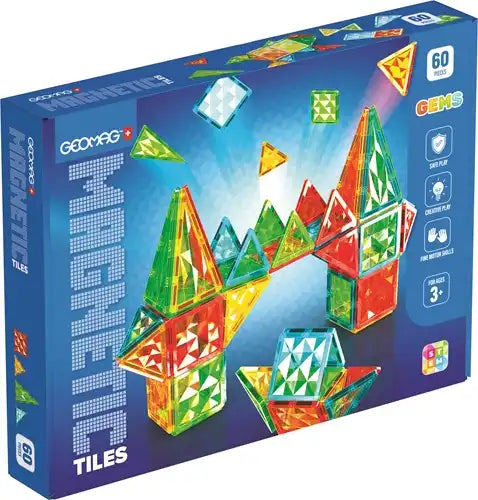 Geomag - Magnetic Tiles Gems 60 stuks