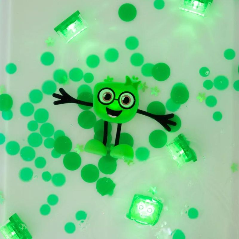 Glo Pals - sensorische lichtgevende blokjes voor in bad of sensorisch spel - Pippa - 2 stuks incl. speelvriendje