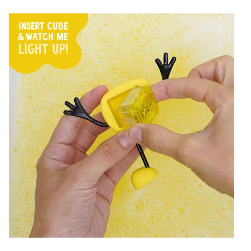 Glo Pals - sensorische lichtgevende blokjes voor in bad of sensorisch spel - Alex - 2 stuks incl. speelvriendje