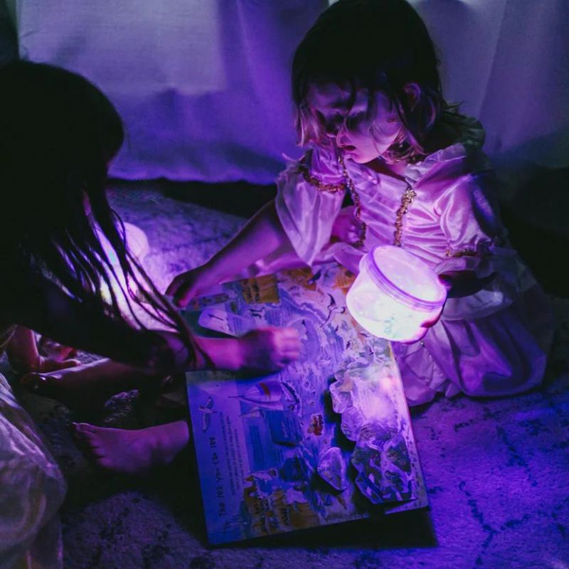 Glo Pals - sensorische lichtgevende blokjes voor in bad of sensorisch spel - Lumi - 2 stuks incl. speelvriendje