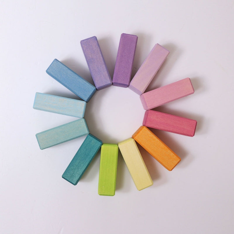 Grimm's - Houten Blokkenset - Pastel Duo