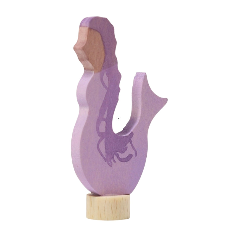 Grimm's - Houten steker - zeemeermin - paars
