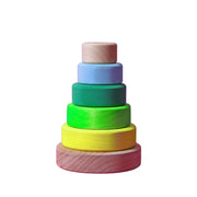 Grimm's - Houten stapeltoren klein - neon groen