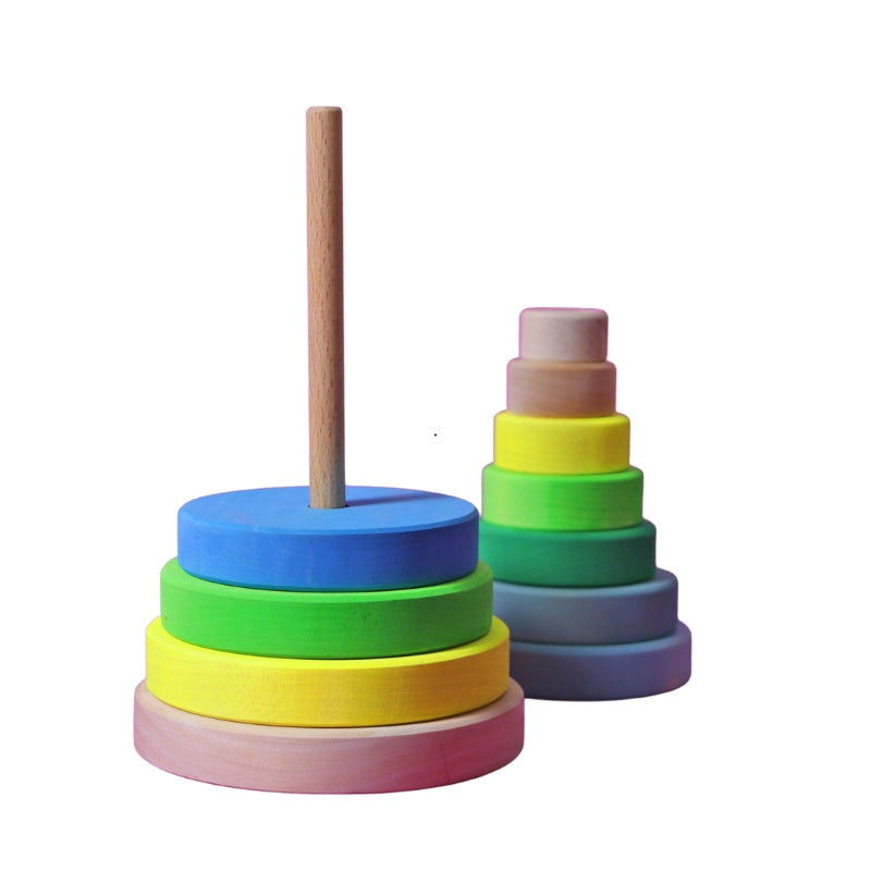 Grimm's - Houten stapeltoren - neon groen