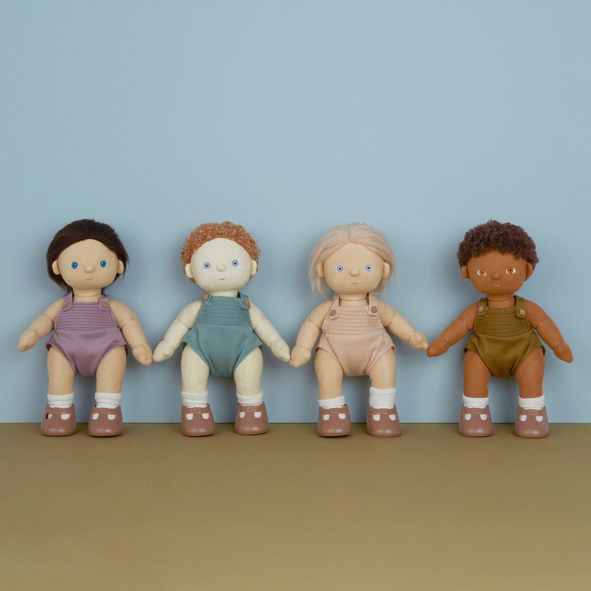 Dinkum Dolls - Button pop khaki
