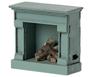 Maileg - Miniatuur Haard voor in poppenhuis (8,5 cm) - Blauw