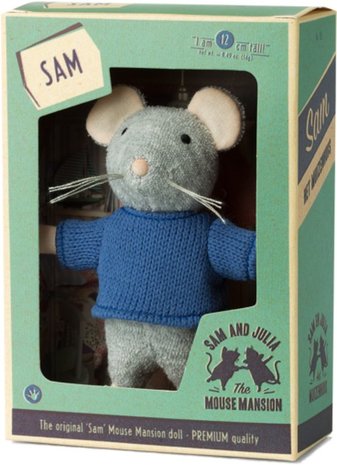 Het Muizenhuis - Knuffelmuis Sam - 12 cm