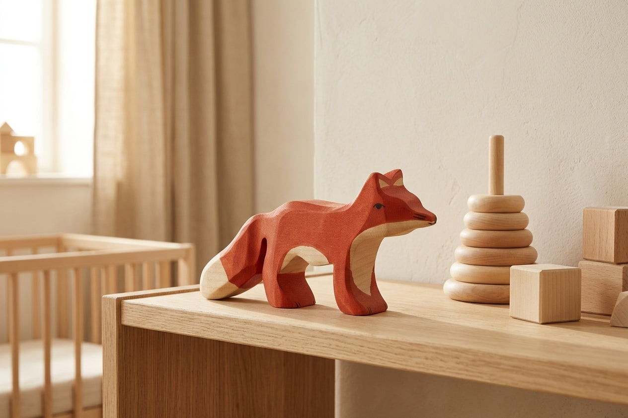 Holztiger - Houten Dieren - Vos - 11 cm sfeerfoto