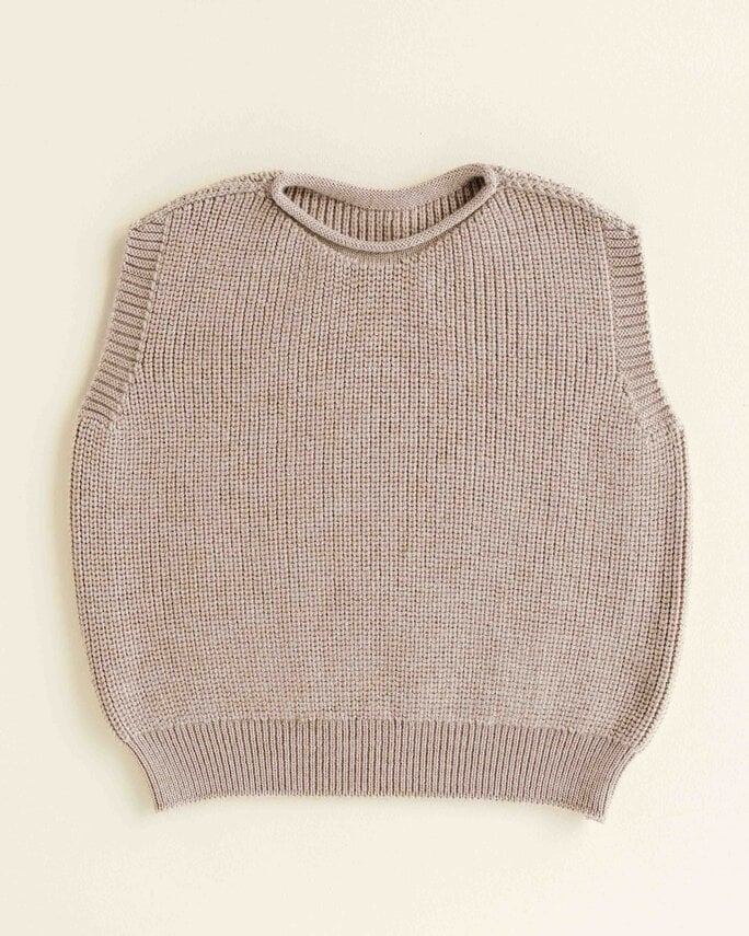 Hvid - Vest Harvey Sand - 100% merinowol