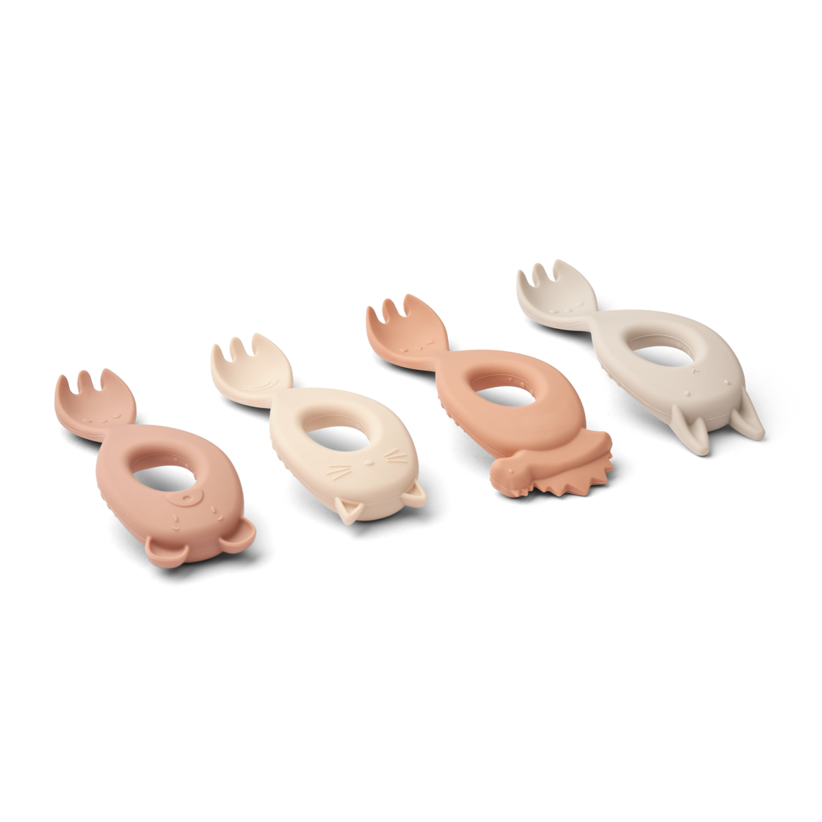 Liewood - Siliconen vorken - 4 stuks - Rose multi mix