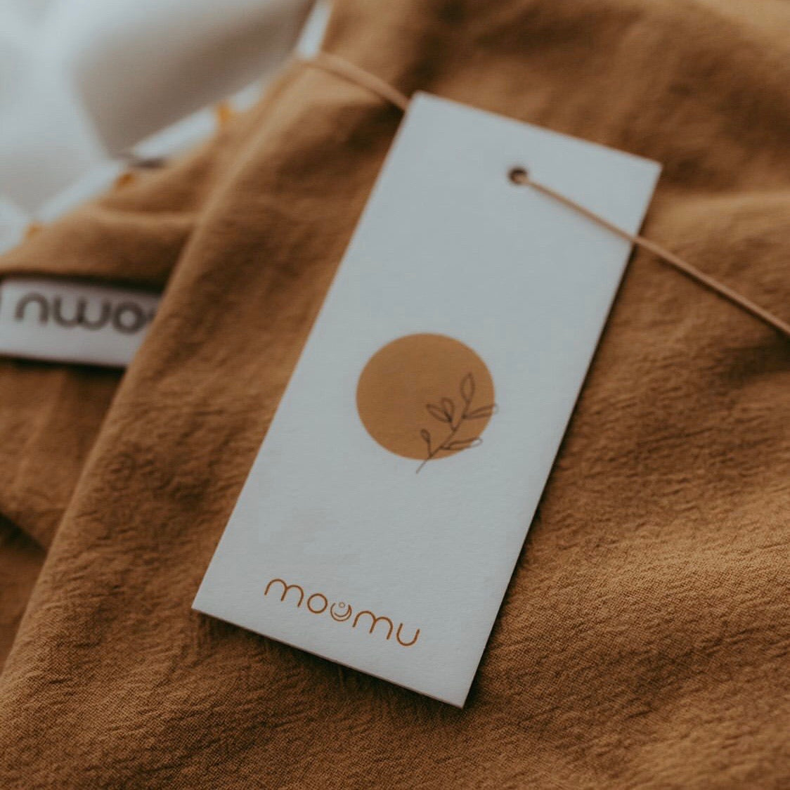 Moomu - Aankleedkussen hoes - Camel washed cotton