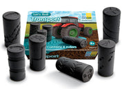 Yellow Door - Transport Let's roll - 6 Stempel Rollers