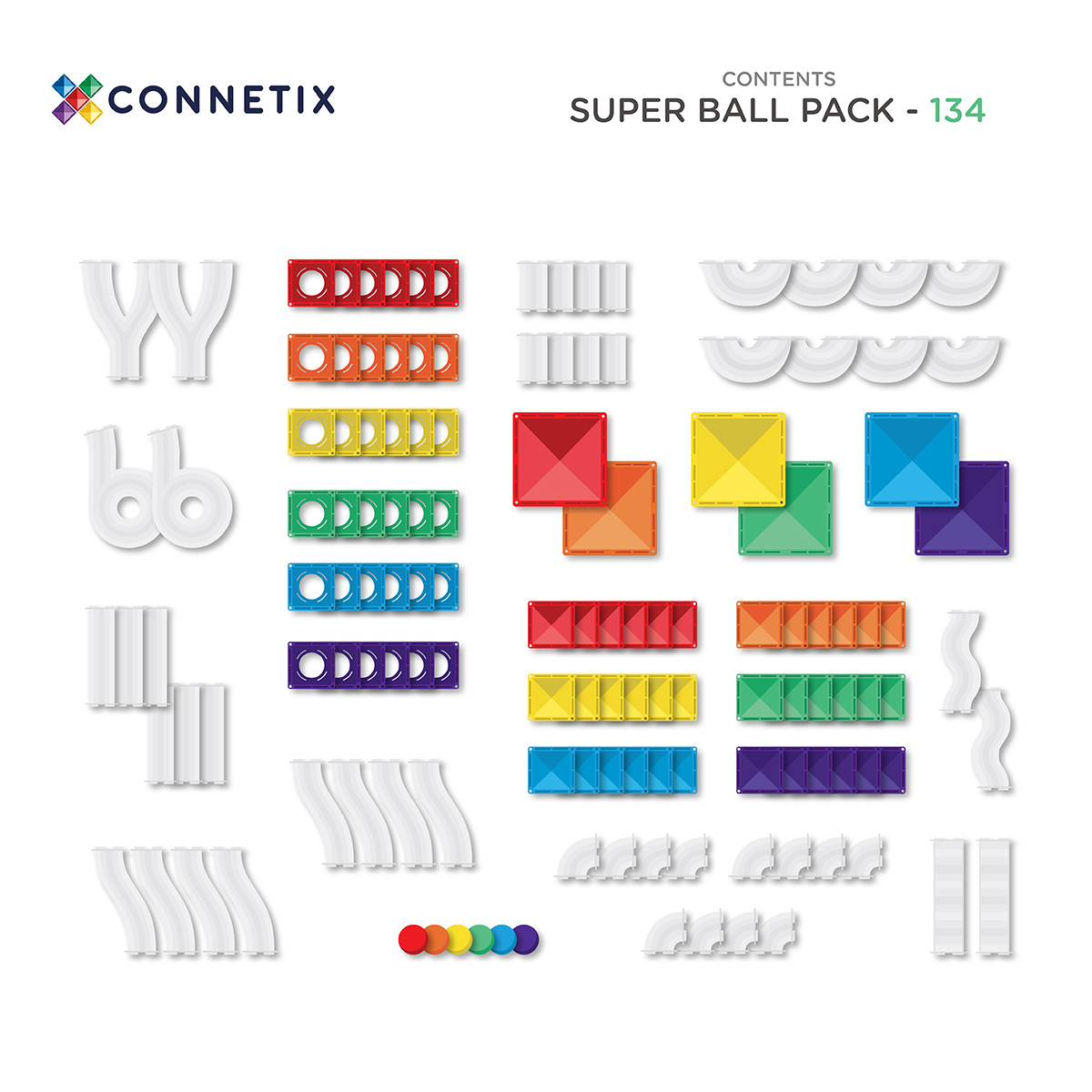 CONNETIX - Creative Roads Pack 48 stuks - magnetisch constructiespeelgoed