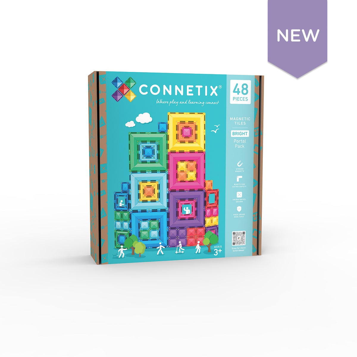 CONNETIX - Bright Portal Pack 48 stuks - magnetisch constructiespeelgoed