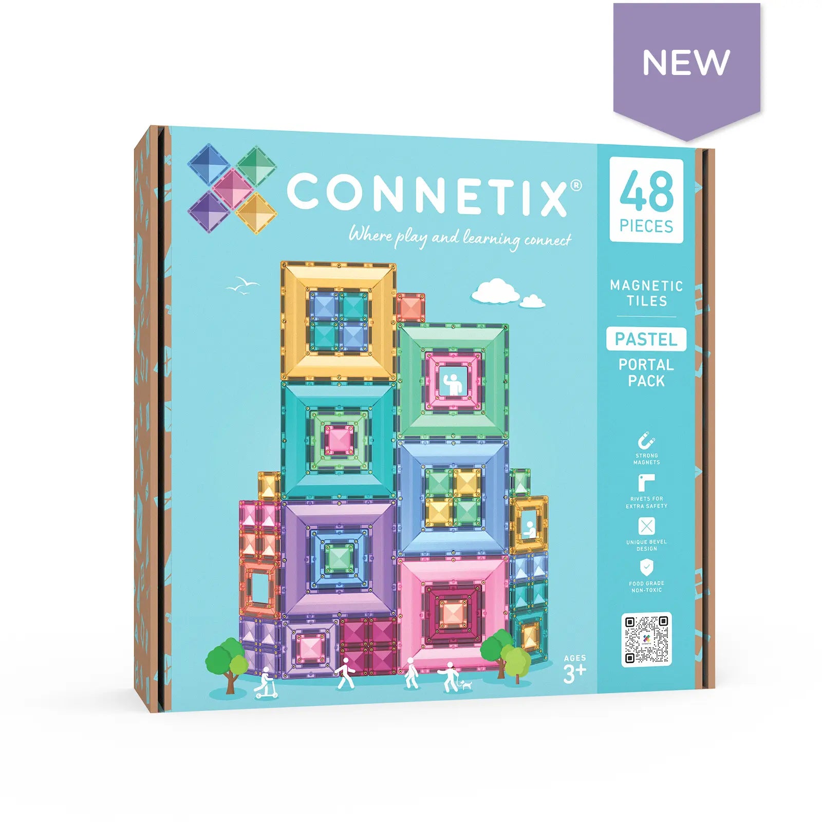 CONNETIX - Pastel Portal Pack 48 stuks - magnetisch constructiespeelgoed