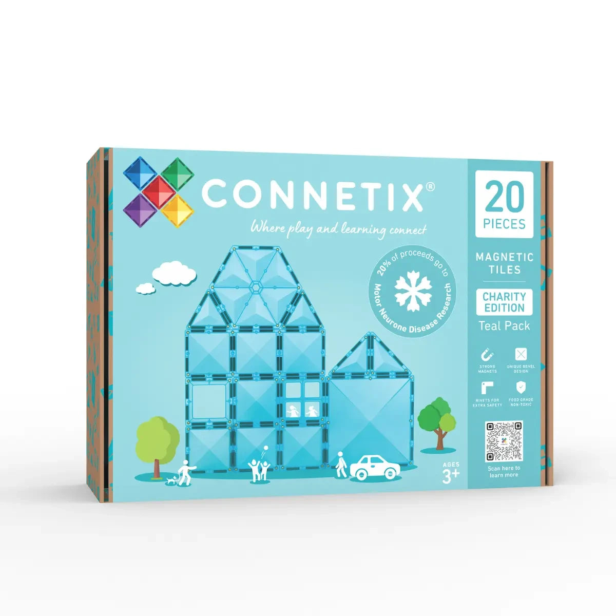 CONNETIX - Charity Pack Blue 20 stuks - magnetisch constructiespeelgoed