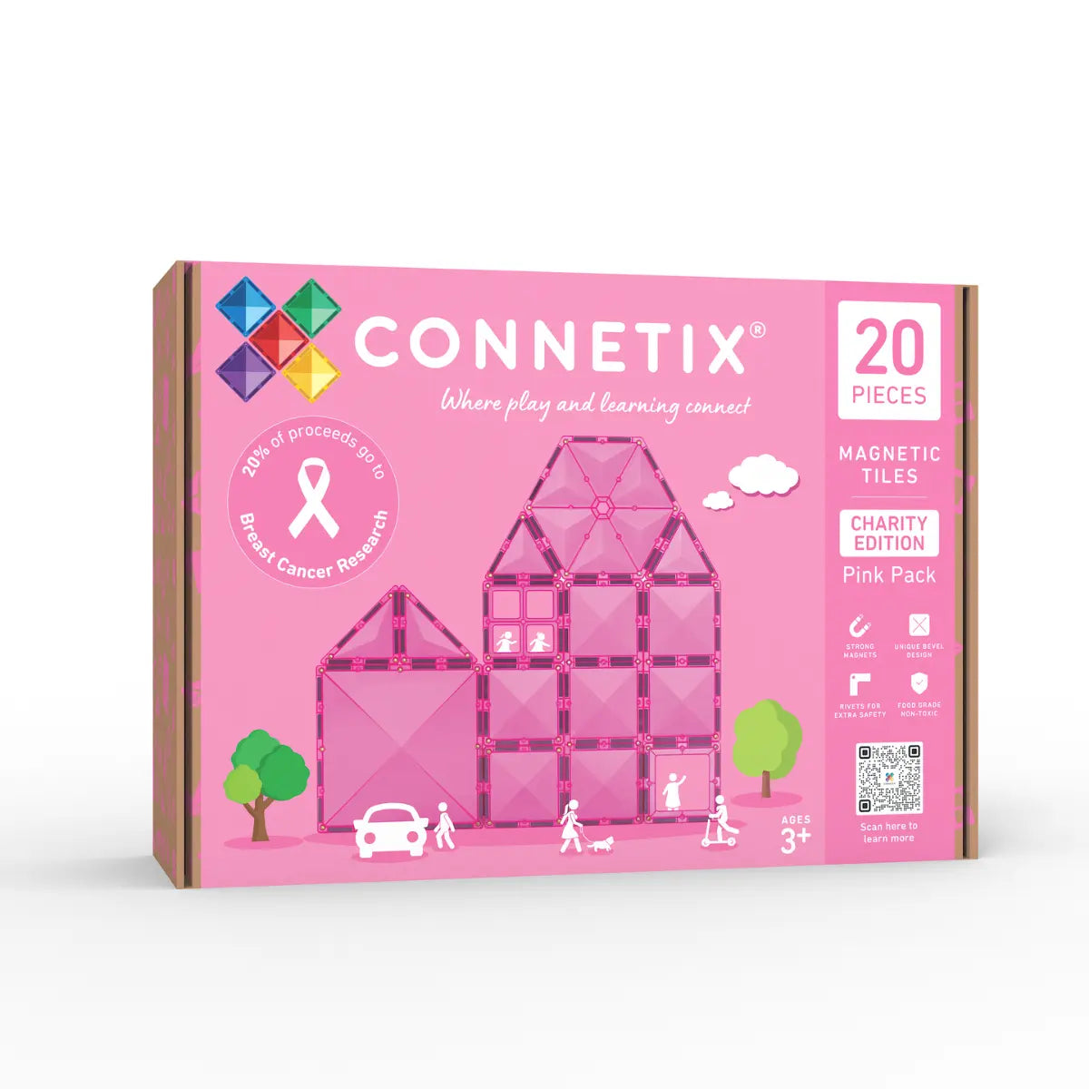CONNETIX - Charity Pack Pink 20 stuks - magnetisch constructiespeelgoed