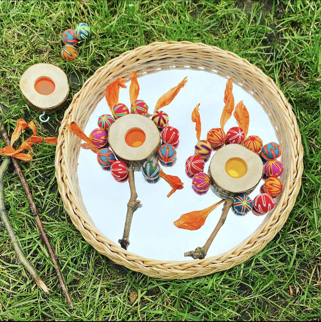 Cosy - Rieten Spiegel Rond