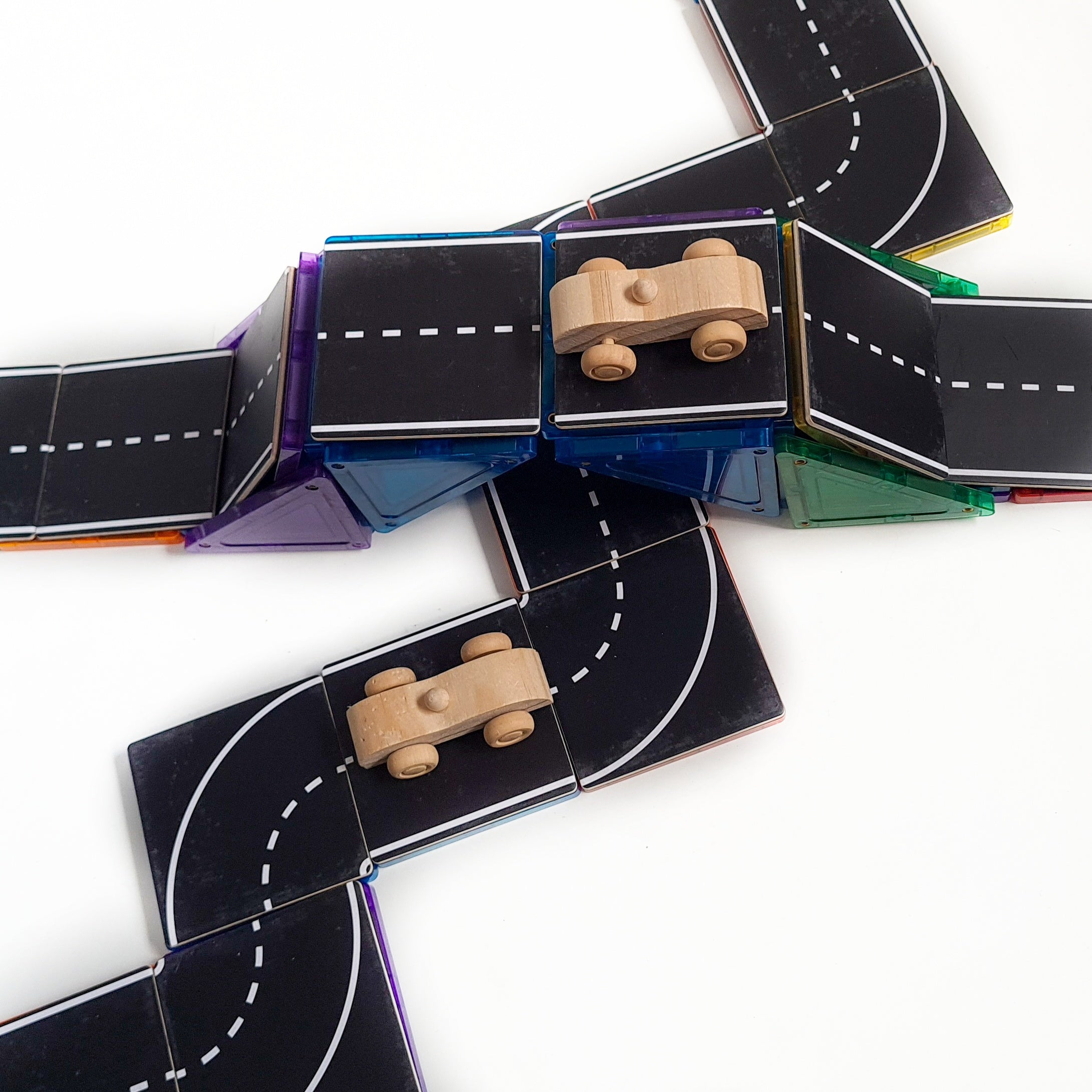 Learn And Grow - Magnetisch constructiespeelgoed Toppers Wegen - 40 stuks