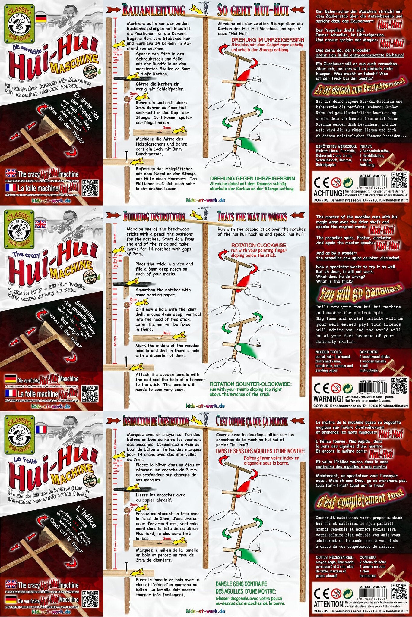 Kids At Work - Diy Hui-Hui machine