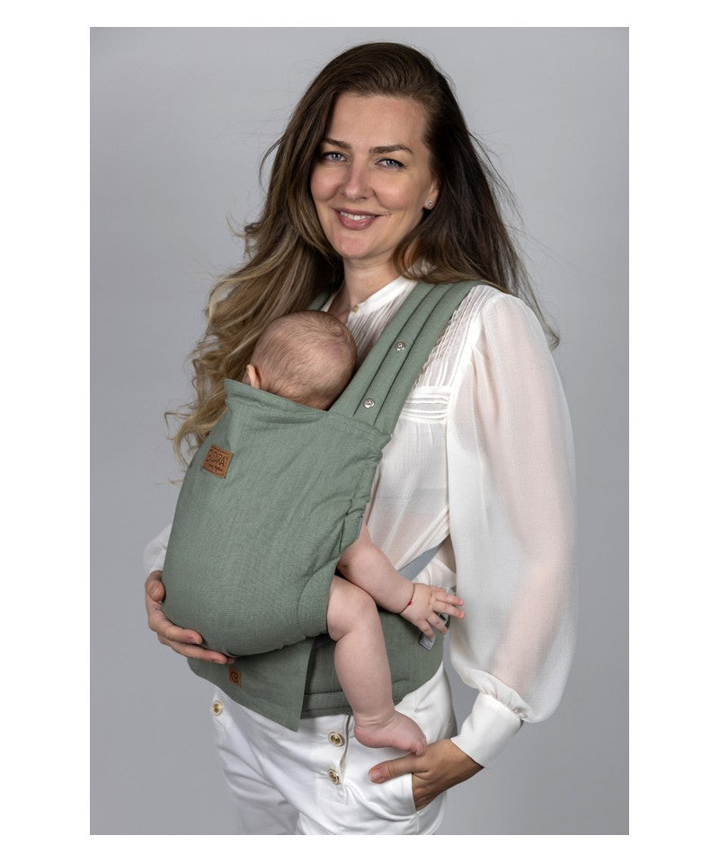 Isara - Elite Sage Green Linen - Ergonomische Draagzak