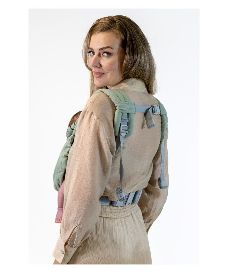 Isara - Elite Sage Green Linen - Ergonomische Draagzak