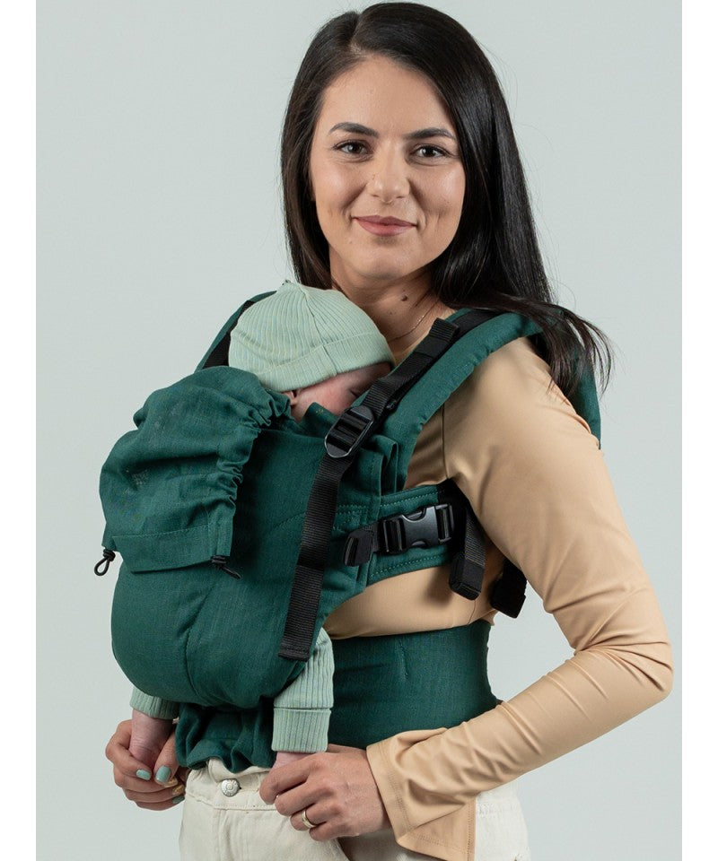 Isara - Ergonomische Draagzak 'The One' Evergreen Linen