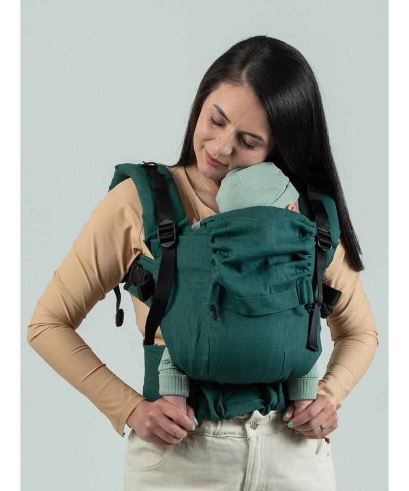 Isara - Ergonomische Draagzak 'The One' Evergreen Linen