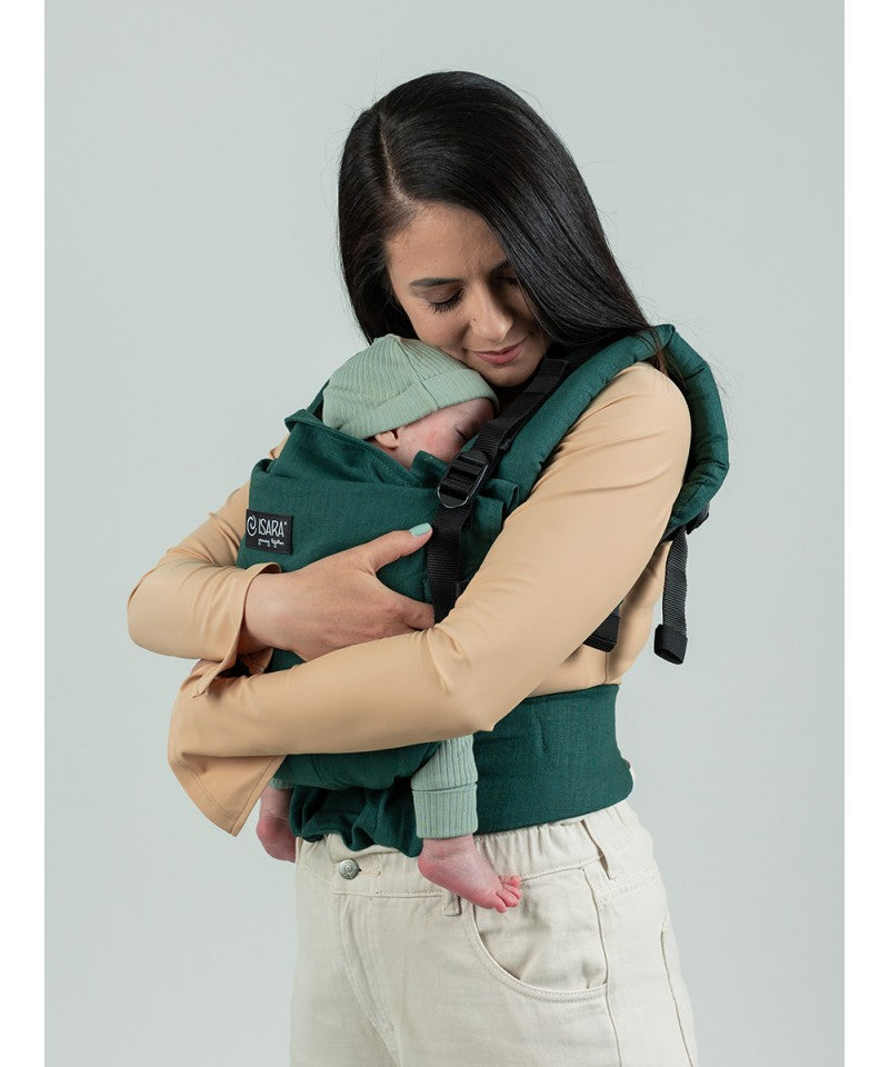 Isara - Ergonomische Draagzak 'The One' Evergreen Linen