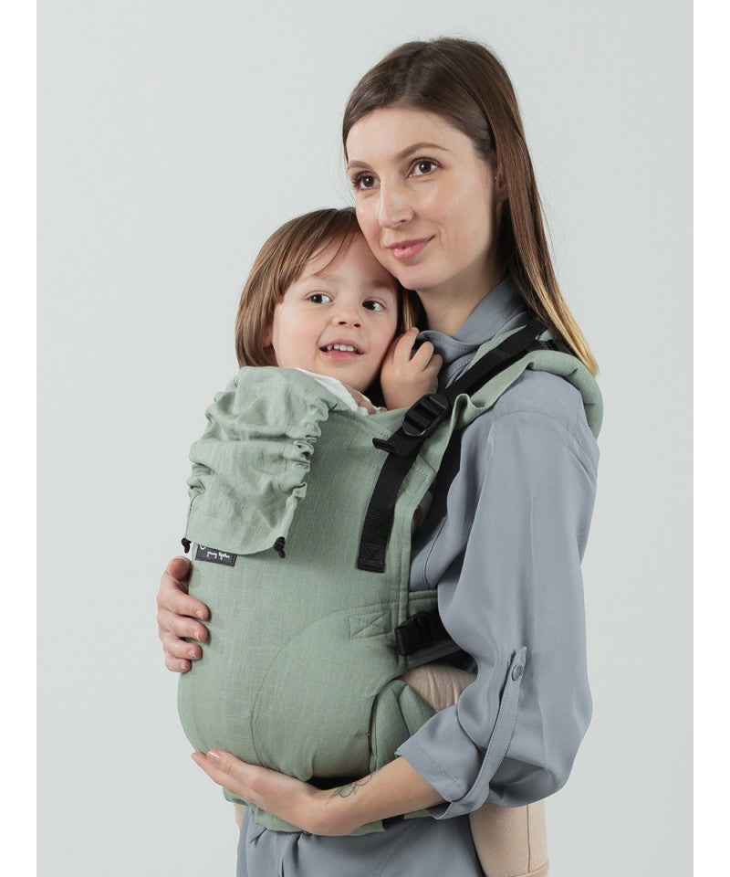 Isara - Ergonomische Draagzak 'The One' Sage Green Linen