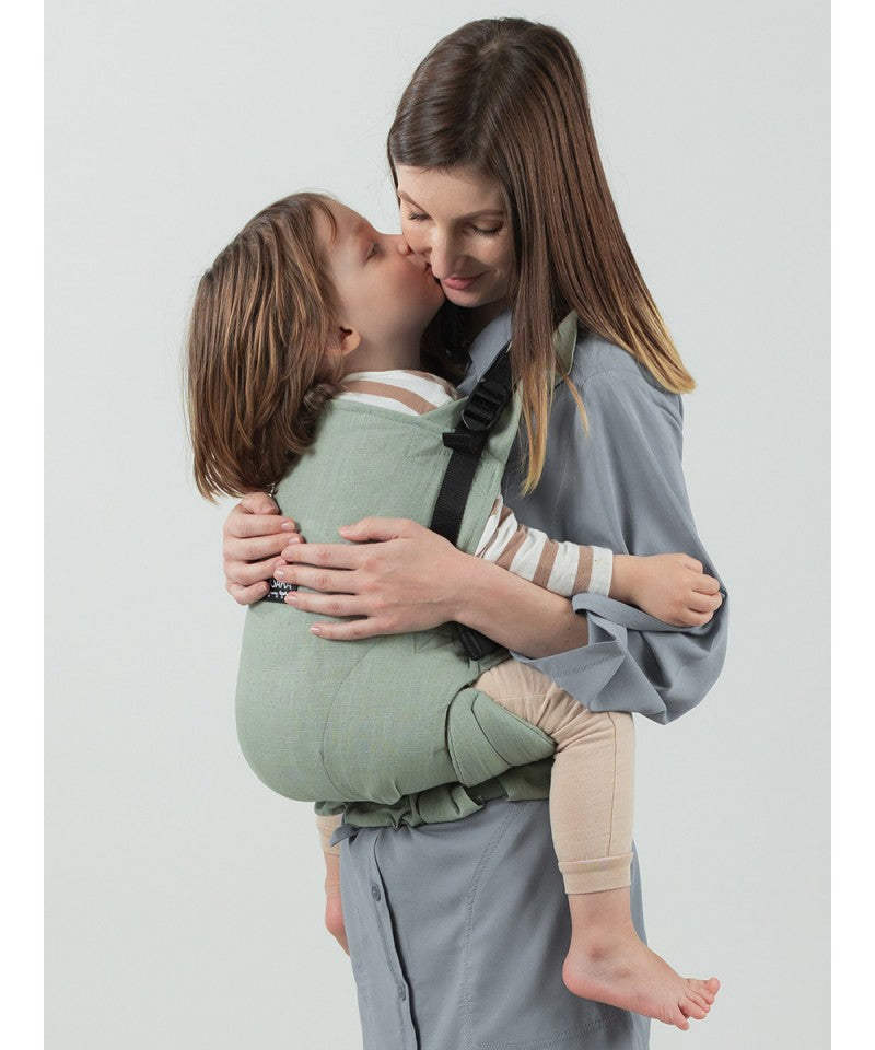 Isara - Ergonomische Draagzak 'The One' Sage Green Linen