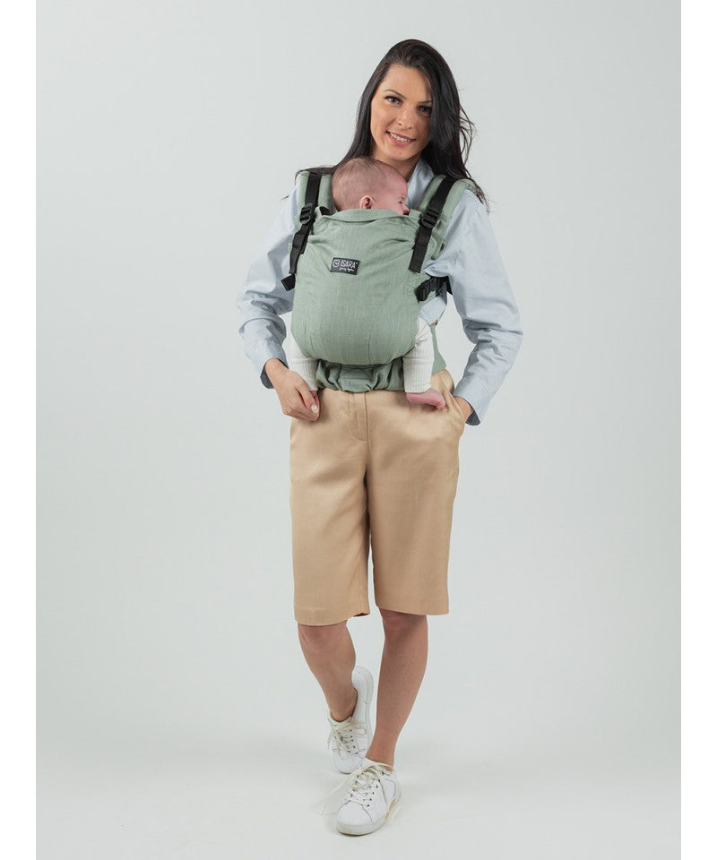 Isara - Ergonomische Draagzak 'The One' Sage Green Linen