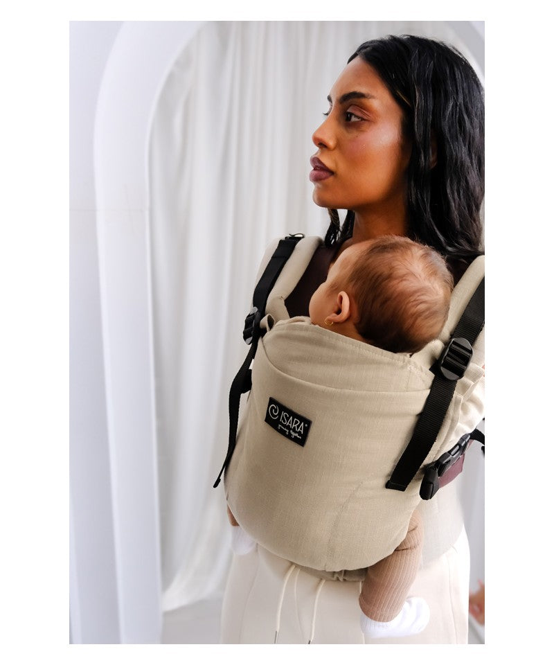 Isara Ergonomische Draagzak - 'The One' Sandstone Linen
