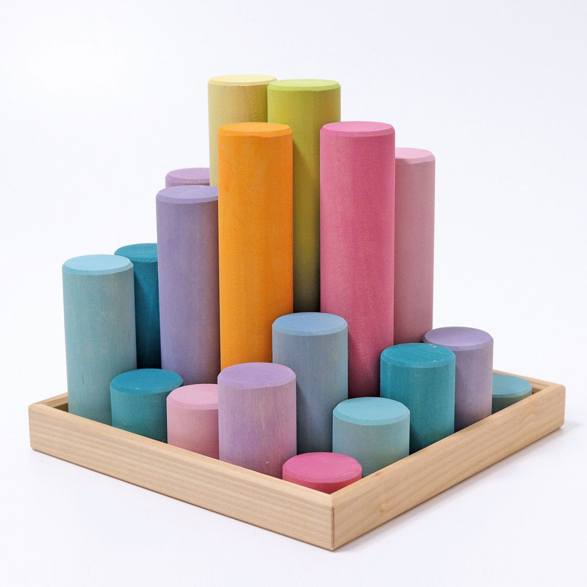 Grimm's - Grote Bouwwalsen Pastel - 25-delig