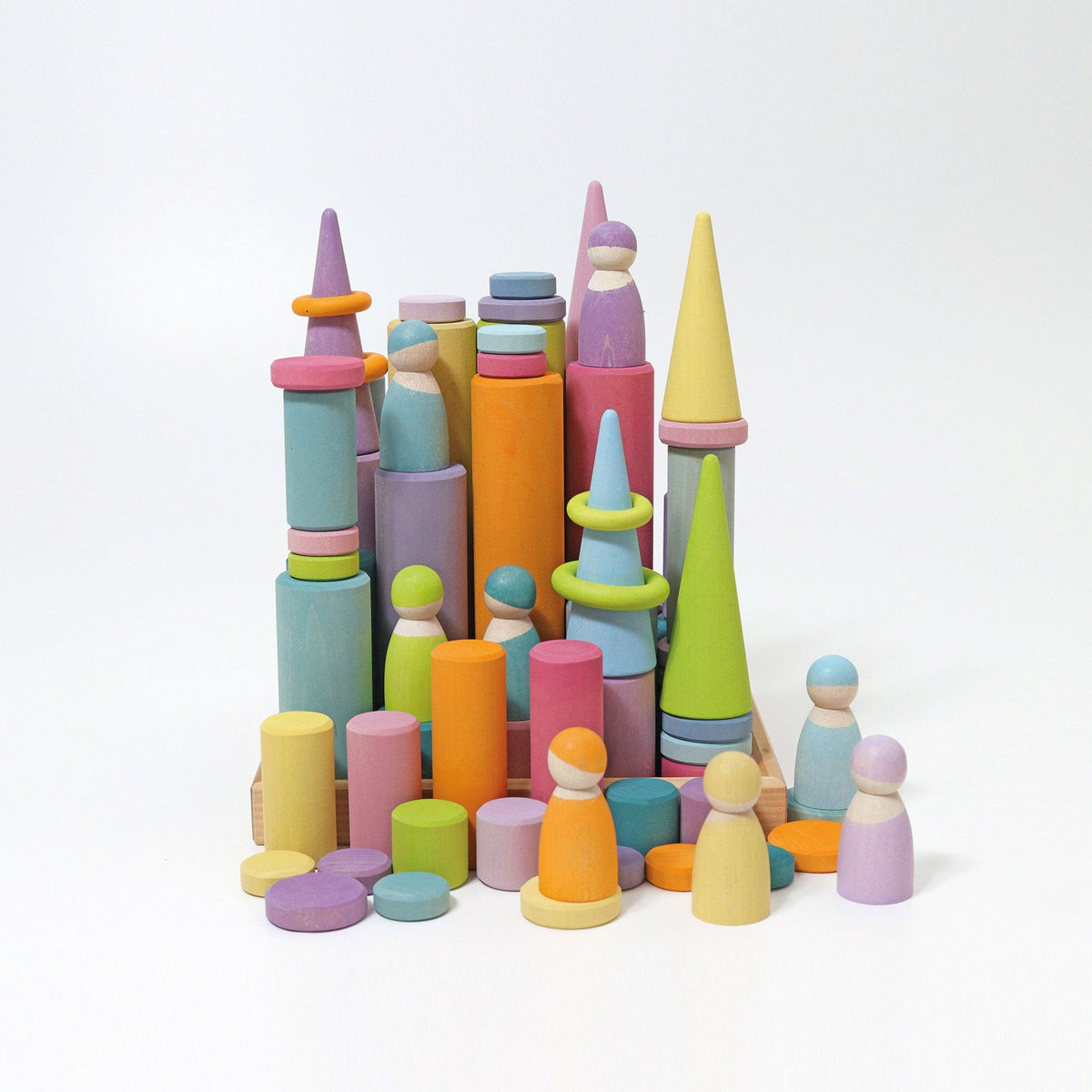 Grimm's - Grote Bouwwalsen Pastel - 25-delig