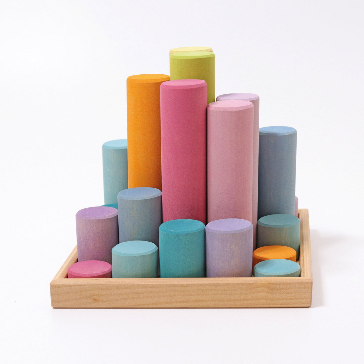 Grimm's - Grote Bouwwalsen Pastel - 25-delig