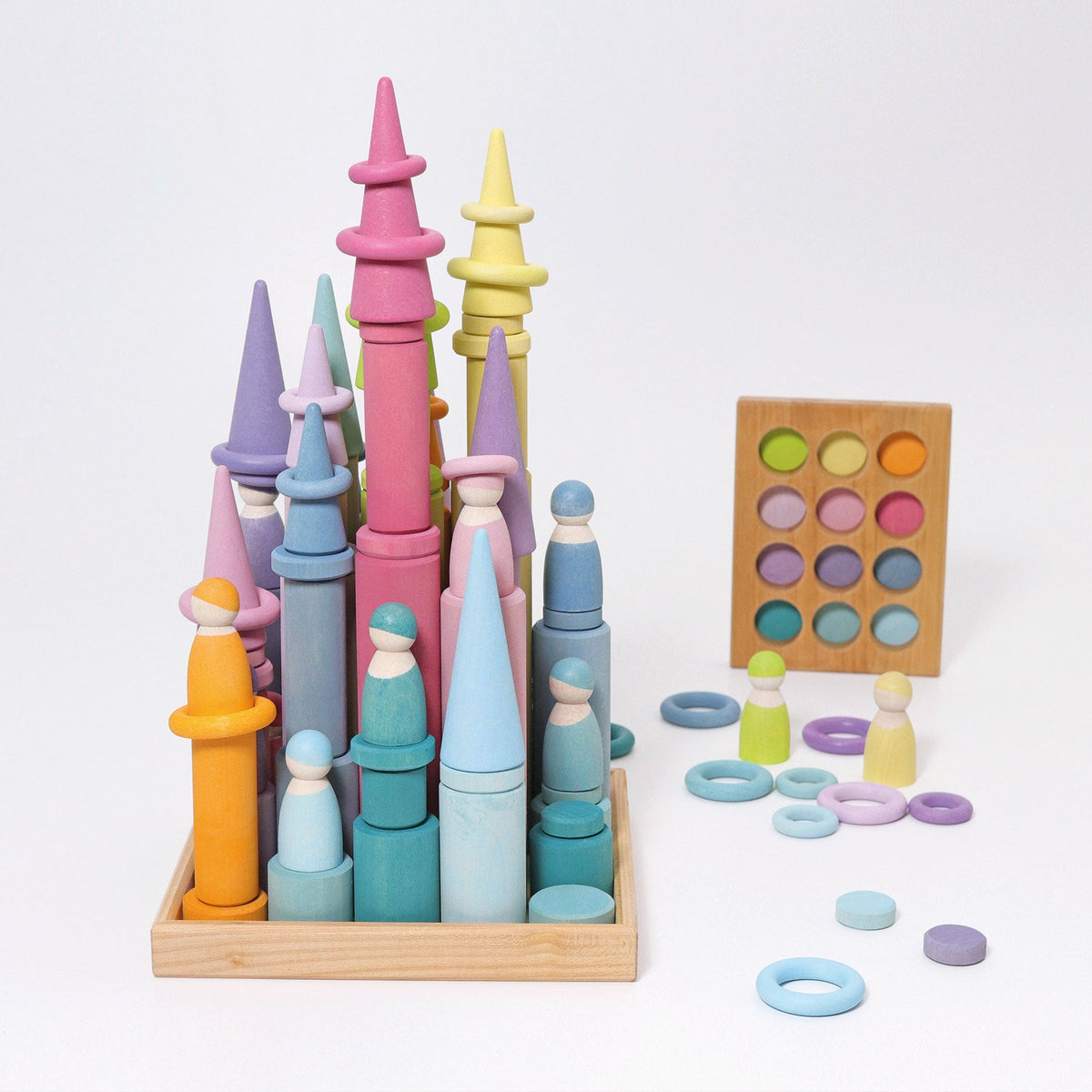 Grimm's - Grote Bouwwalsen Pastel - 25-delig