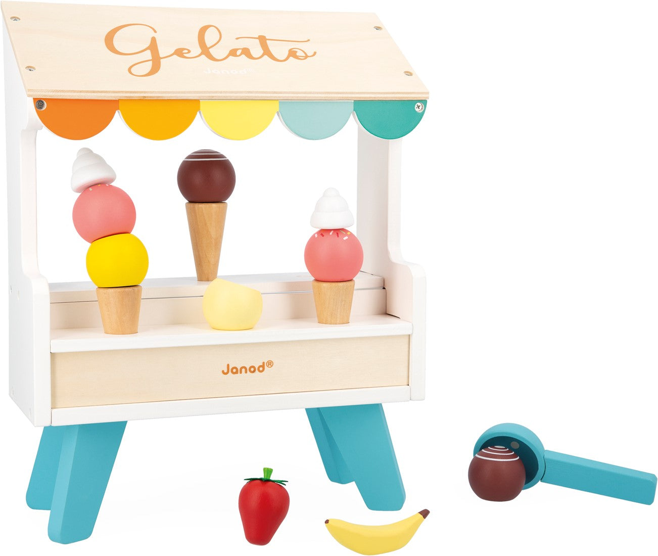 Janod - Houten ijssalon - 15-delig