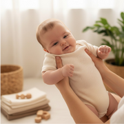 Cosilana - Romper wol-zijde-lange mouw-Naturel