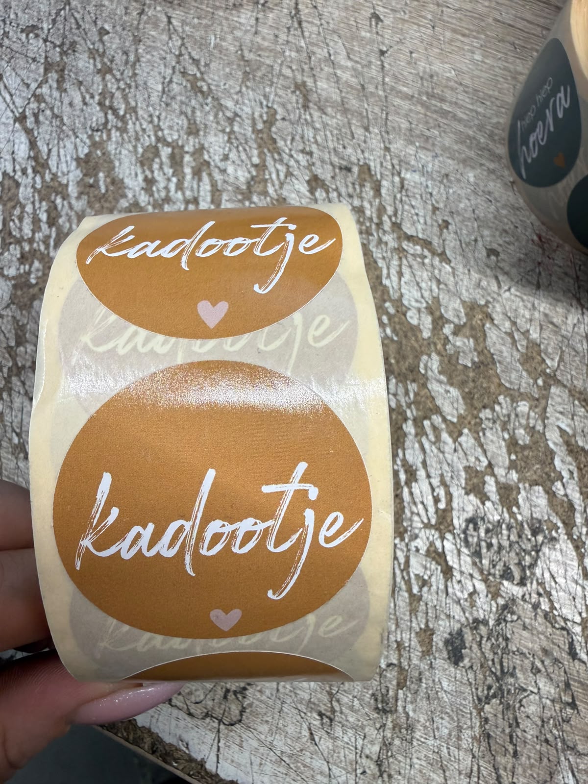 Stickers op rol - 500 stuks - kadootje