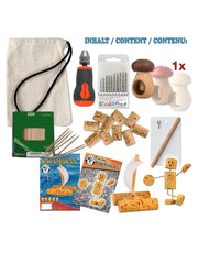 Kids at work - Borenset voor kastanjes, kurk, hout