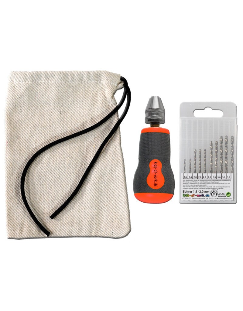 Kids at work - Ergonomische handboor met boortjes