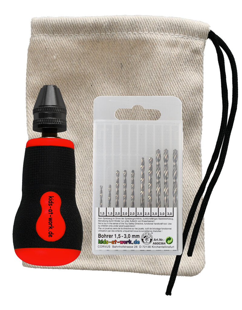 Kids at work - Ergonomische handboor met boortjes