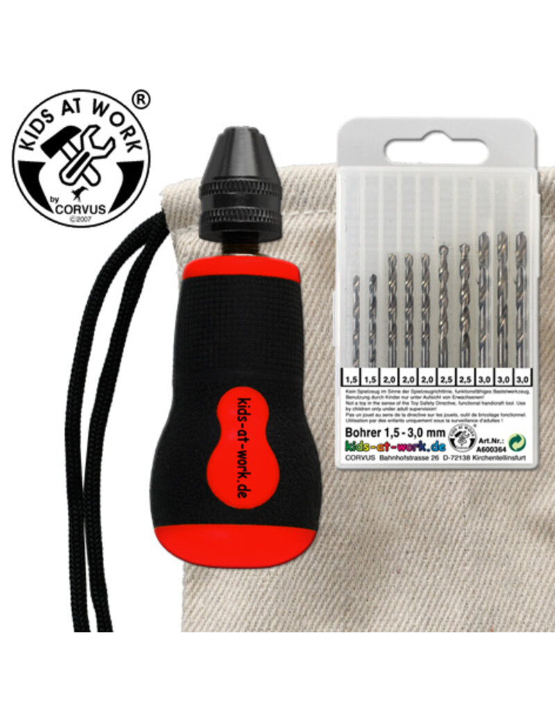 Kids at work - Ergonomische handboor met boortjes