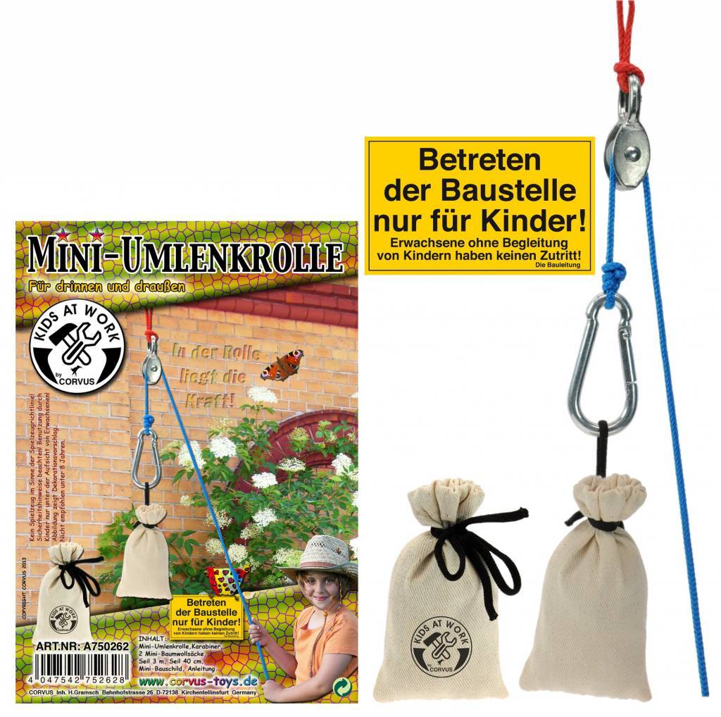 Kids At Work - Mini katrol met touw en zakjes