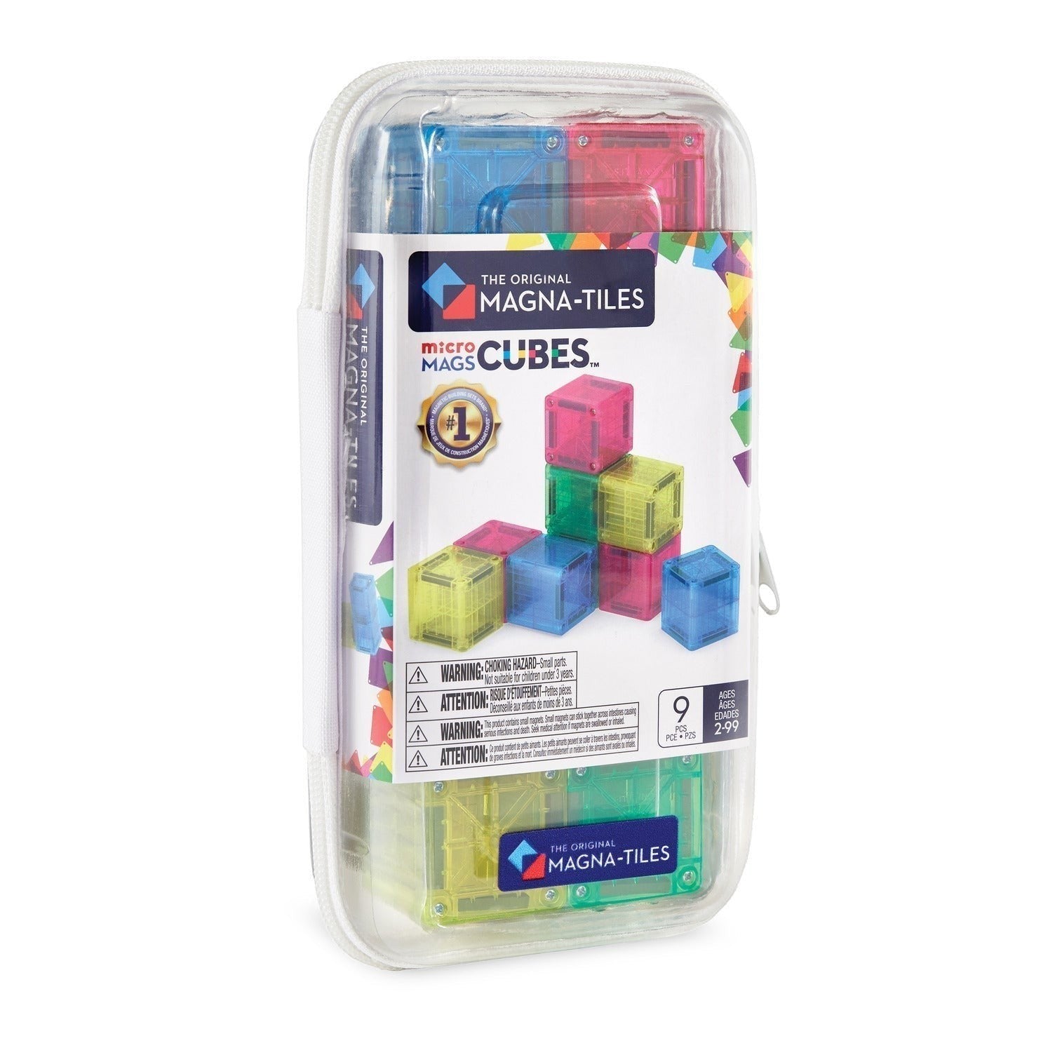 Kinder Wonderland Magna-Tiles Cubes set in doorzichtige etui met kleurrijke magnetische bouwblokken voor 3D constructies
